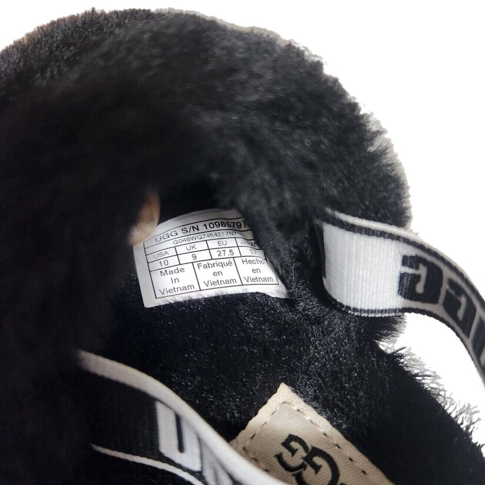 UGG Slippers Fluff Yeah Toddler Size 10 Fuzzy Black House Shoes 188 - Picture 9 of 9